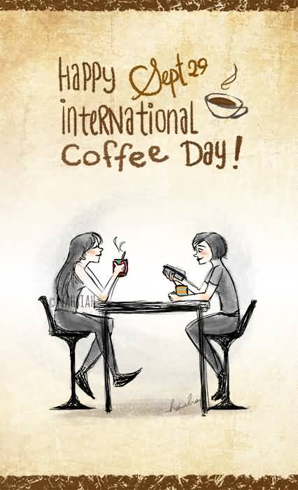 Открытки. 17 апреля. Международный день кофе. Happy Inter...