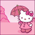 Hello kitty с зонтиком
