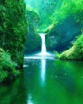 Водопад в зелени