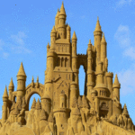 Замок из песка с множеством башен