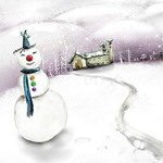  <b>Снеговик</b> недалеко от дома 