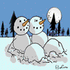 Влюблённые снеговики