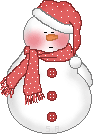 Снеговичок в шапке с бомбошкой