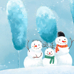 Снеговики танцуют под снегом