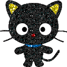 Черный большеглазый котенок