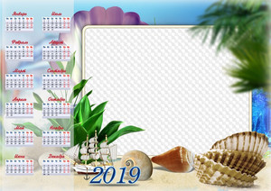  Календарь на 2019 год. Морские <b>ракушки</b> 