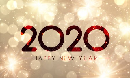 happy new year 2020. Новогодняя картинка с датой нового г...