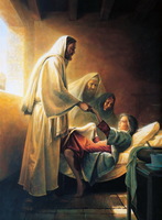 Greg Olsen.Иисус и дочь Иаира