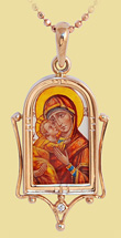Нательная икона Б. М. Владимирская