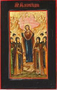 Богородица и пресвятые девы икона Божией Матери