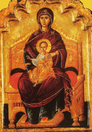 Богородица на престоле икона Божией Матери (3)