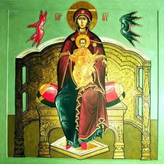 Богородица на престоле икона Божией Матери (2)