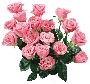 Букет розовых роз не симметричен