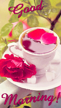 Добре утро! Роза у чашечки чая