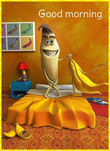 Доброго утра! Голый банан стесняется