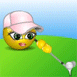  Смайлик играет в <b>гольф</b> 