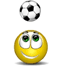 Смайлик и футбольный мячик