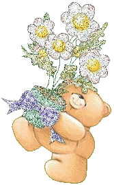 Спасибо! Медвежонок с букетом цветов
