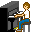 Играет на пианино