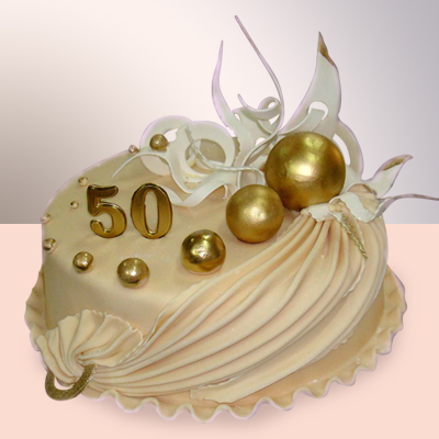 Празднуем юбилей 50 лет! Необыкновеннол красивый торт