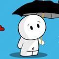 Человечек с зонтиком