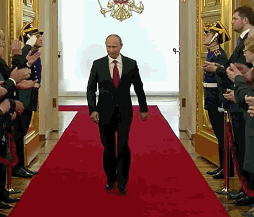 Президент Путин шагает по красной дорожке