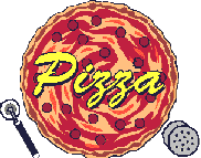  <b>Пицца</b> с надписью 