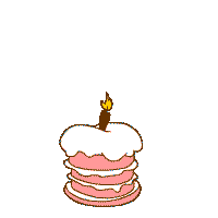  Пироженое с <b>одной</b> свечой 