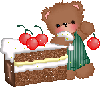 Торт. Мишутка с вишнями