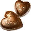 Две конфетки сердечками