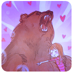  Девочка обнимает <b>медведя</b> 