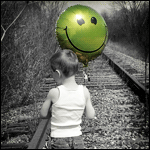 Мальчик с зеленым воздушным шаром