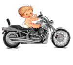 Малыш на мотоцикле