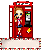 Девочка в будке телефонного автомата