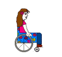  <b>Инвалидная</b> коляска в цветочки 