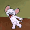 Белый мышонок танцует