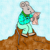 Мышь читает письмо от сородичей