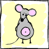  <b>Мышка</b> с розовым пузиком и ушками 