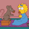 Мегги и крыса играют в ладушки