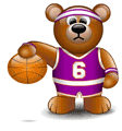 Медведь-спортсмен с мячом