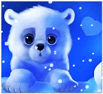 Удивленный полярный медвежонок под снегопадом, art <b>by</b> apo... 