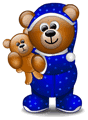 Медвежонок в пижамке с мишуткой