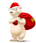 Мишка белый новогодний