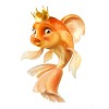  <b>Золотая</b> рыбка- красавица с короной 