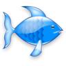 Голубая рыбка из вод морских