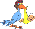 Странная птица с ребёнком
