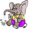 Слоненок  с цветочками