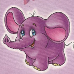 Веселый фиолетовый слоник