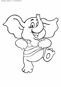Слоник танцует рисунок