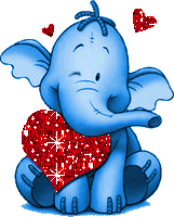  <b>Влюбленный</b> голубой слоник 